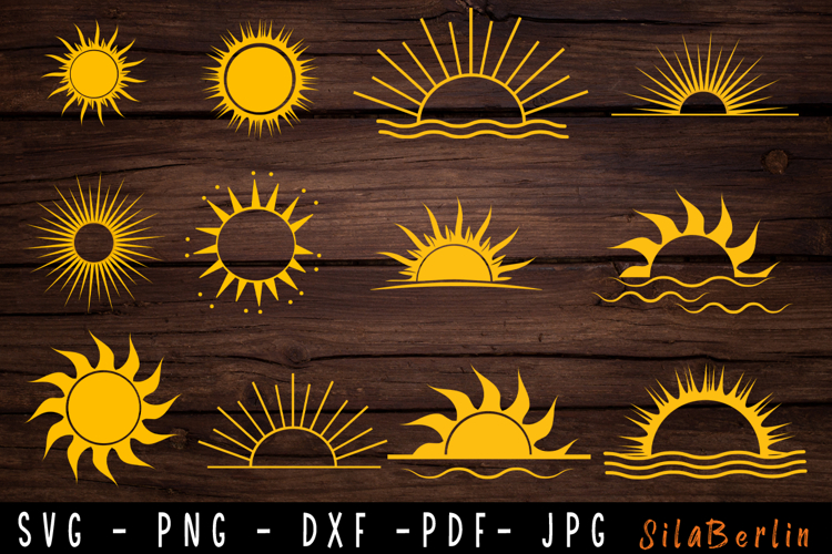 Sunrise Svg Png, Sun Svg Cricut, Sunrise Clipart, Sunrise