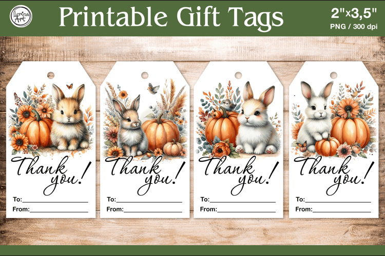 Thanksgiving Gift Tags| Pumpkin | PNG