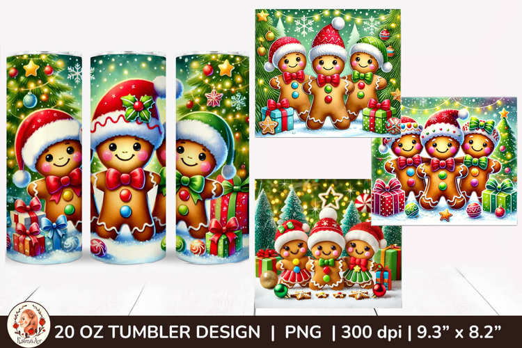 Christmas Gingerbread Tumbler, Christmas Tumbler Sublimation