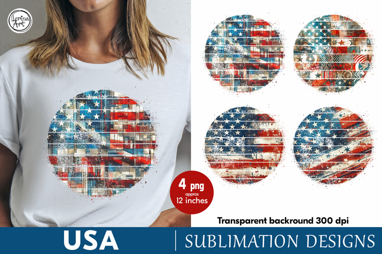 USA. 4th of July. Sublimation design PNG example image 1