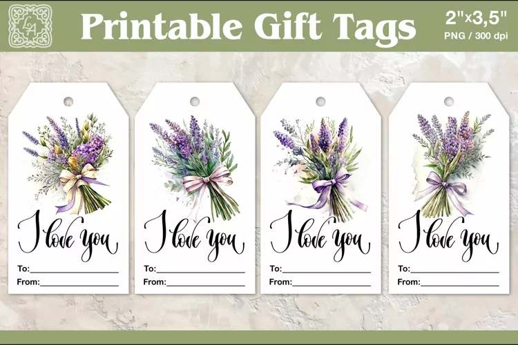 Valentines Gift Tags | PNG Sublimation