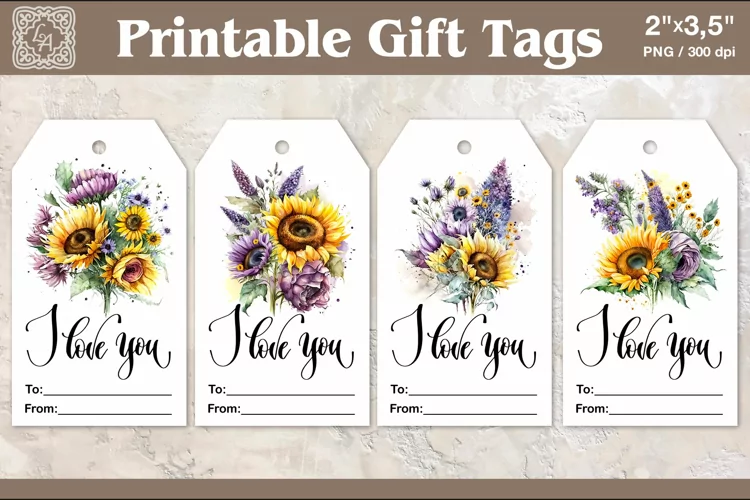 Valentines Gift Tags | PNG Sublimation