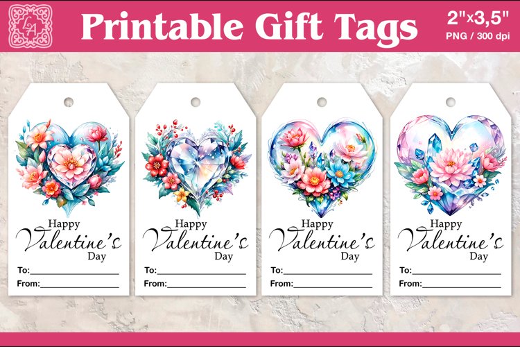 Valentines Gift Tags | PNG Sublimation