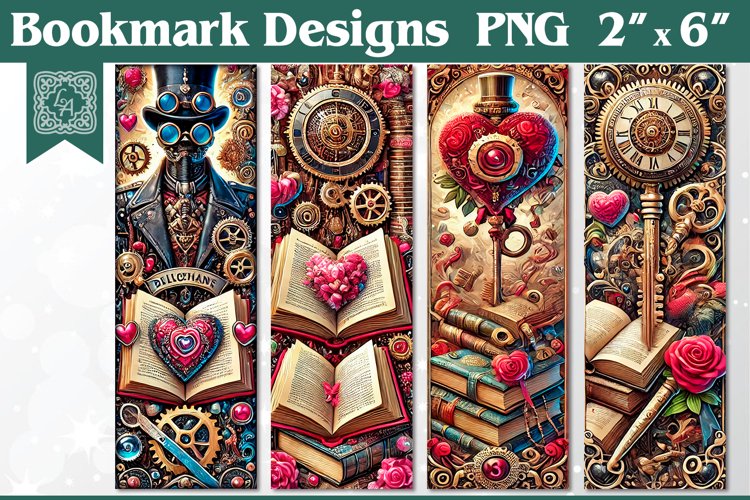 Valentines Printable Bookmark 4 PNG