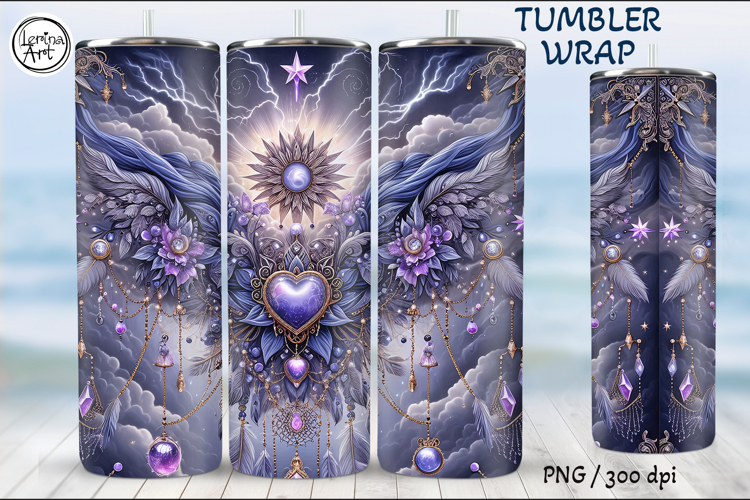 Heart Dream Tumbler Wrap Sublimation, 20 oz