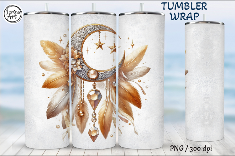Boho Celestial Tumbler Wrap 20 oz