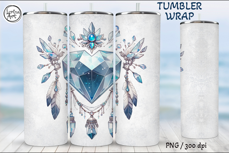 Heart Dream Tumbler Wrap Sublimation, 20 oz