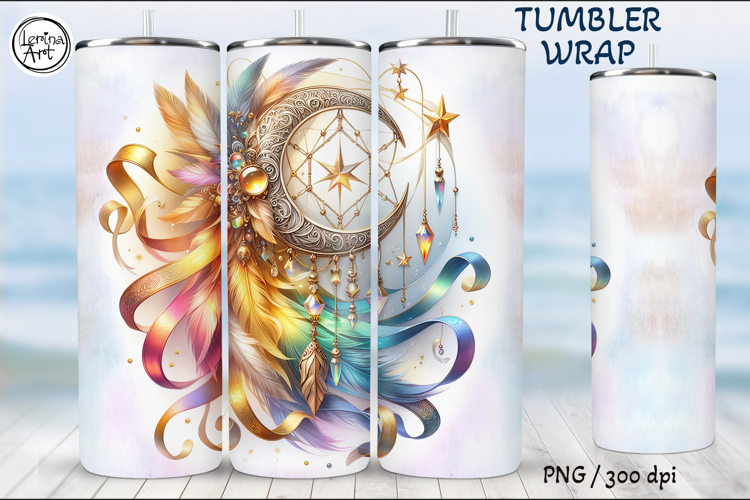 Boho Celestial Tumbler Wrap 20 oz