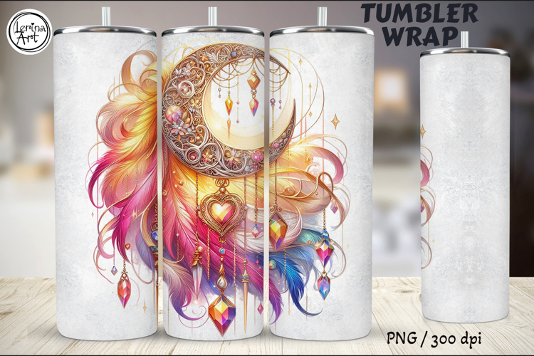 Boho Celestial Tumbler Wrap 20 oz
