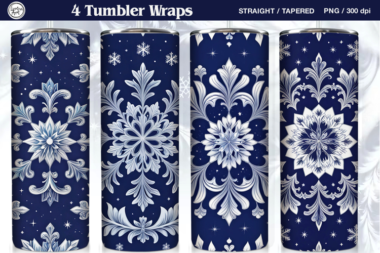 Boho Christmas Seamless Tumbler Wrap 20 oz