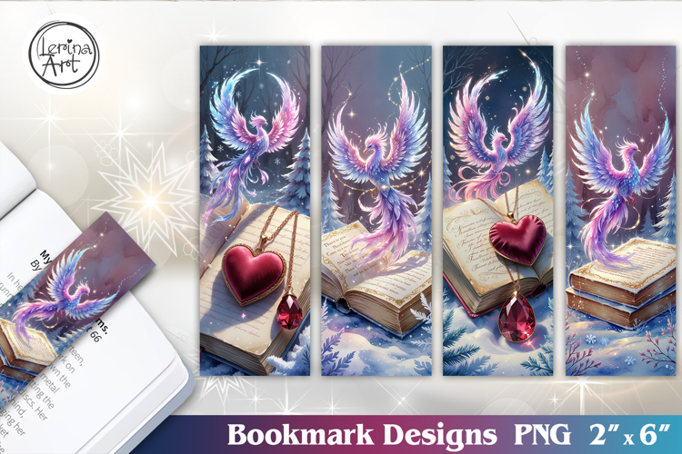 Phoenix Printable Bookmark 4 PNG