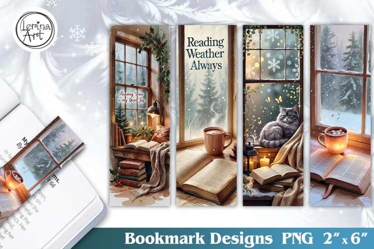 Cozy Christmas Printable Bookmark 4 PNG