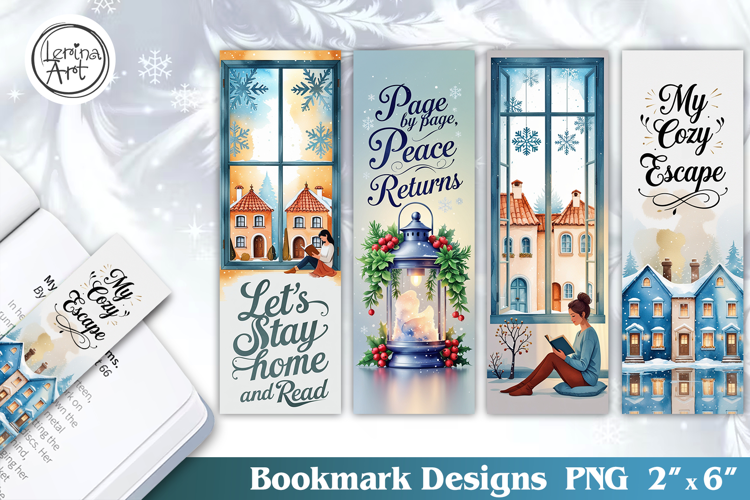 Cozy Christmas Printable Bookmark 4 PNG
