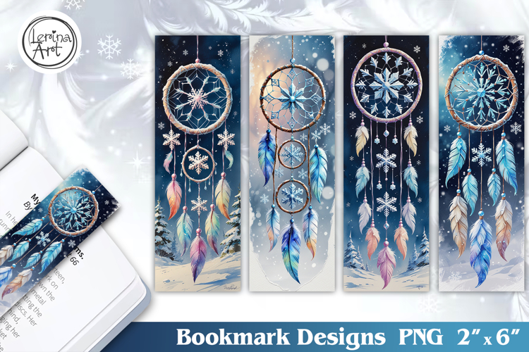 Christmas / Dream Catcher / Printable Bookmark / 4 PNG