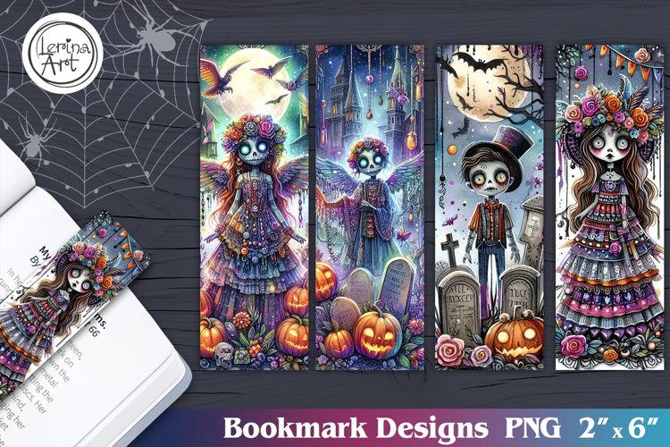 Whimsical Halloween Printable Bookmark 4 PNG