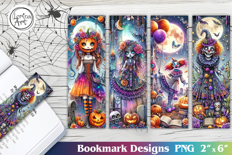 Whimsical Halloween Printable Bookmark 4 PNG