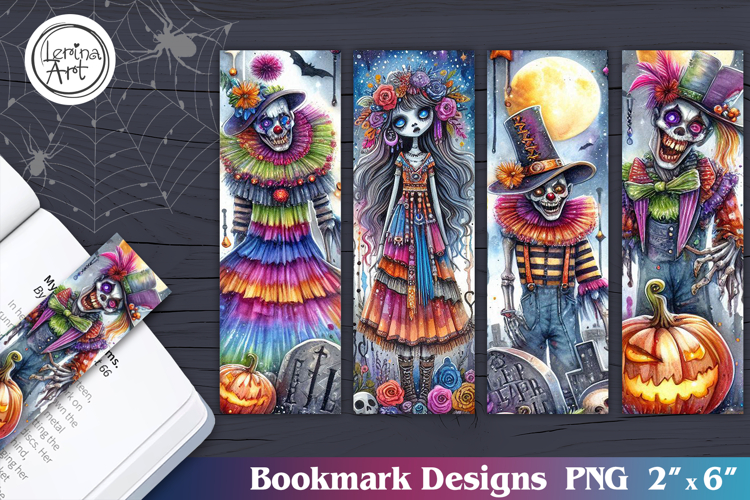 Whimsical Halloween Printable Bookmark 4 PNG