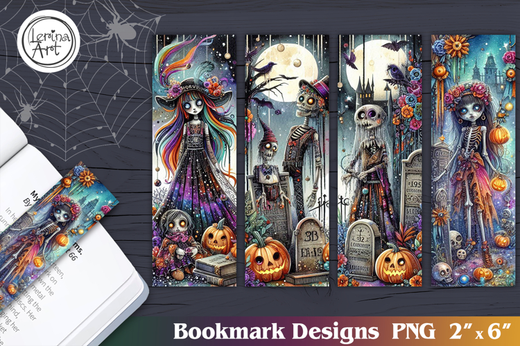 Whimsical Halloween Printable Bookmark 4 PNG