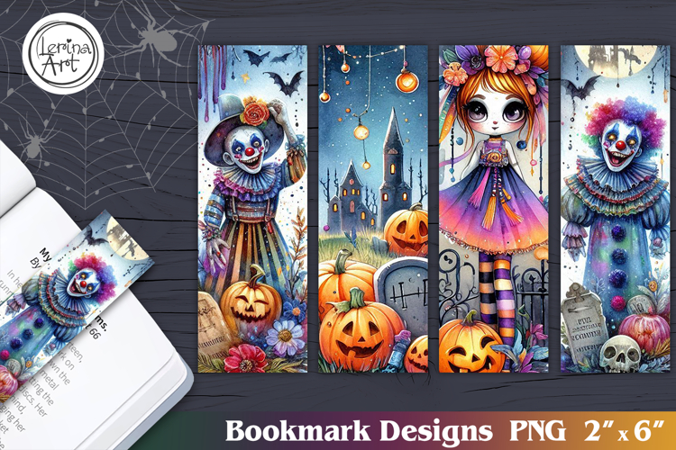 Whimsical Halloween Printable Bookmark 4 PNG