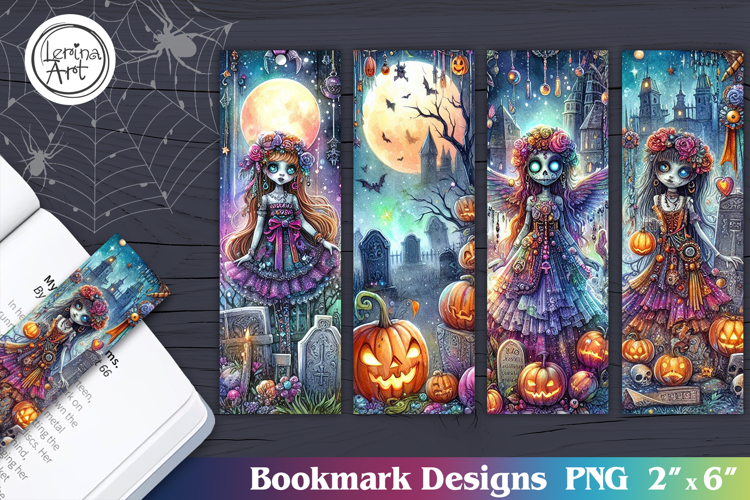 Whimsical Halloween Printable Bookmark 4 PNG