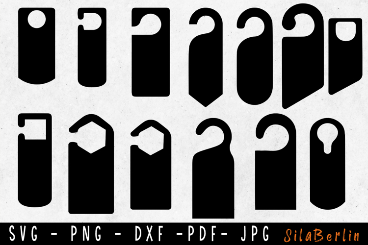 Door hanger SVG, Door knob hanger svg, Door hanger template