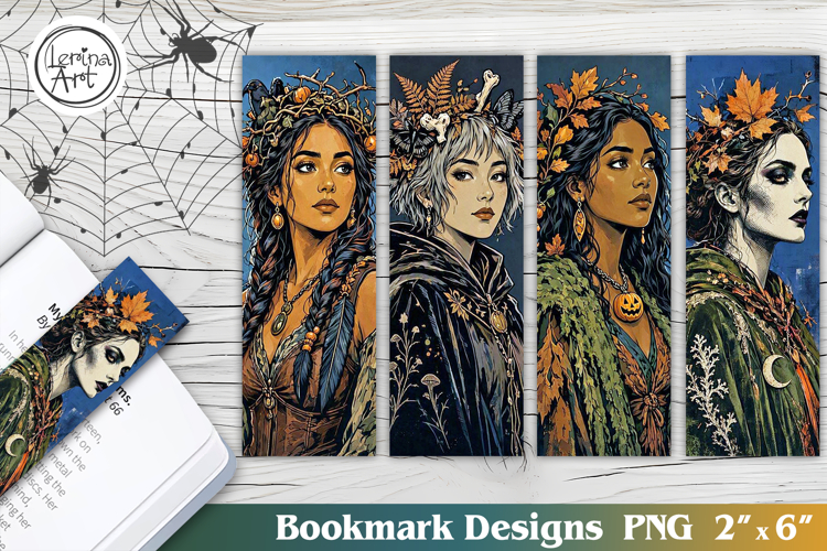 Forest Witch Printable Bookmark 4 PNG