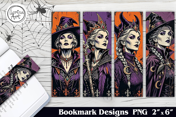 Whimsical Witch Printable Bookmark 4 PNG