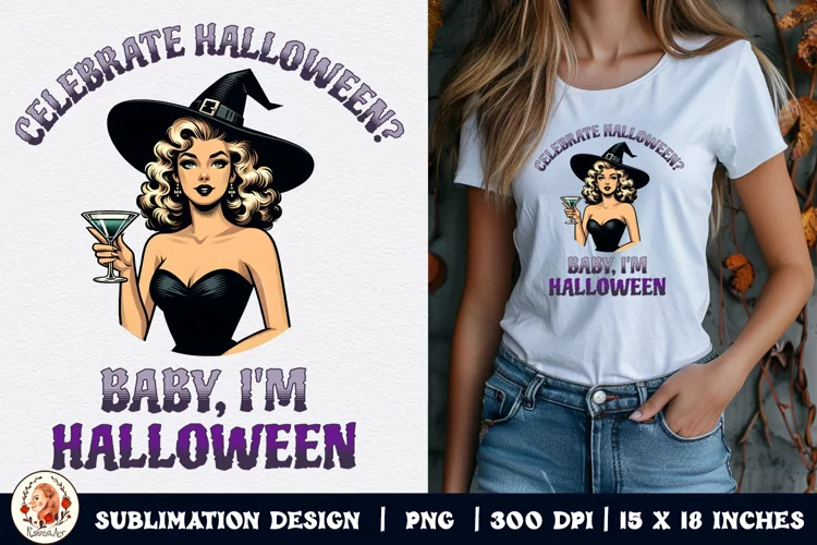 Halloween Witch Sublimation,Retro Halloween,Witch Sublimatio
