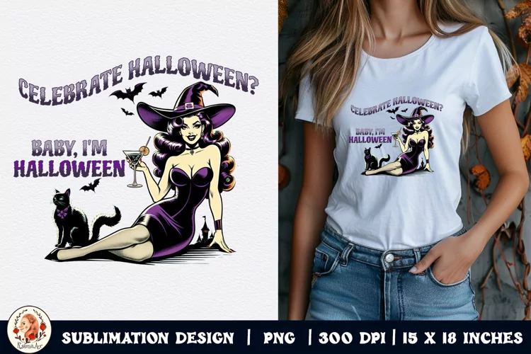 Halloween Witch Sublimation,Retro Halloween,Witch Sublimatio