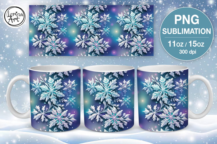 Frozen Beauty / Christmas Vibe mug wrap. 11&15oz