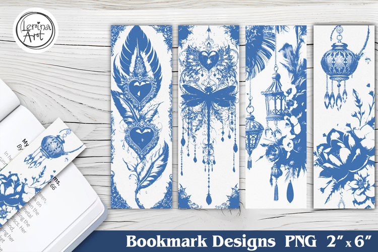 Monochrome Printable Bookmark 4 PNG