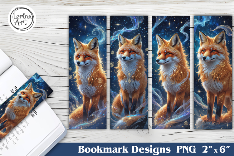 Fox Printable Bookmark 4 PNG