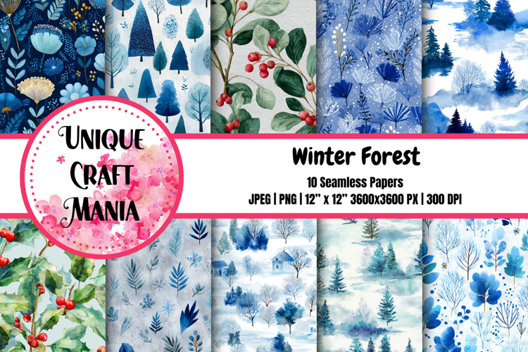 Winter Forest Seamless Pattern