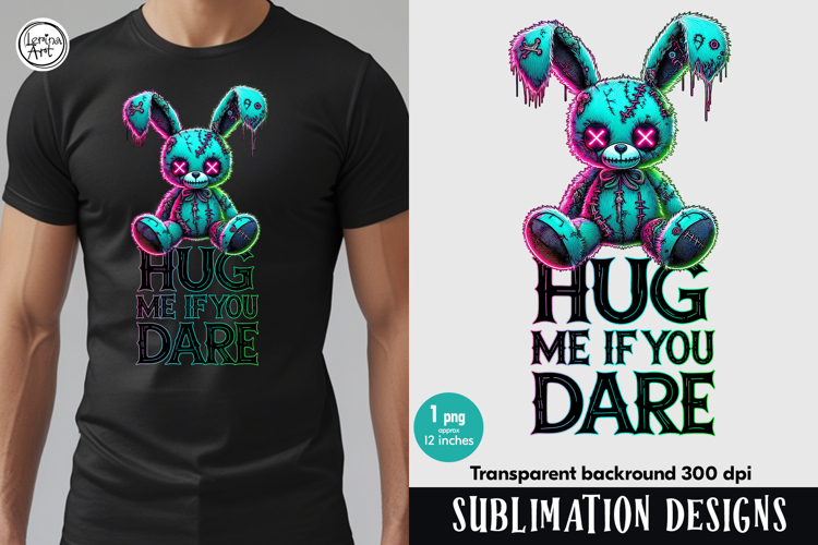 Zombie Toy. Bunny. PNG sublimation