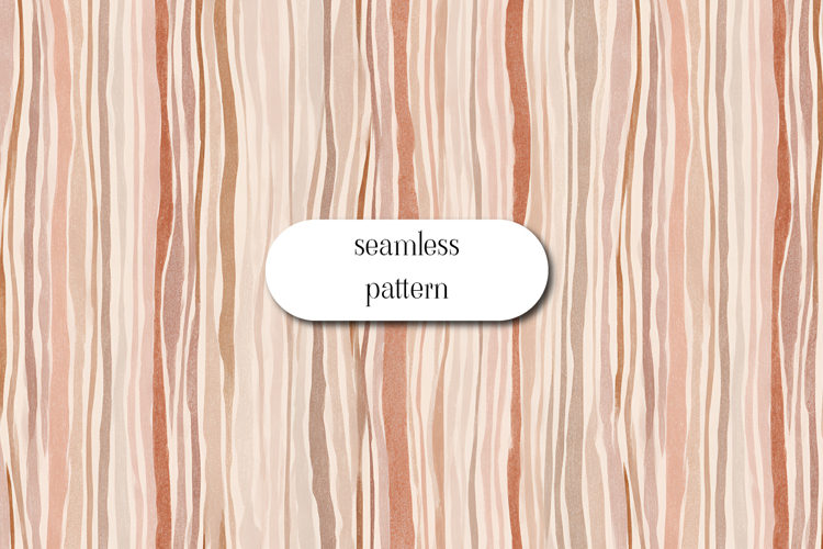 Neutral Wavy Stripe Seamless Pattern Beige Terracotta JPG example image 1