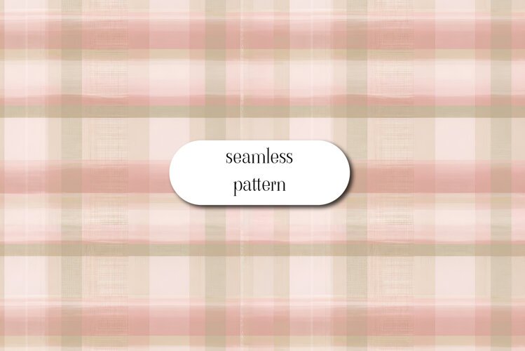 Pink and Beige Plaid Pattern with Soft Texture example image 1