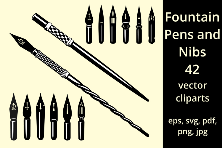 Antique Fountain Pen Nibs and Holders Bundle