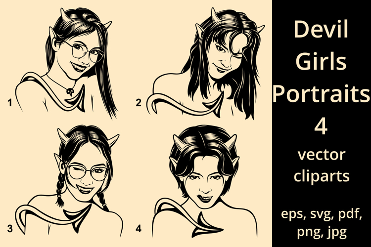 Playful Devil Girls Portraits