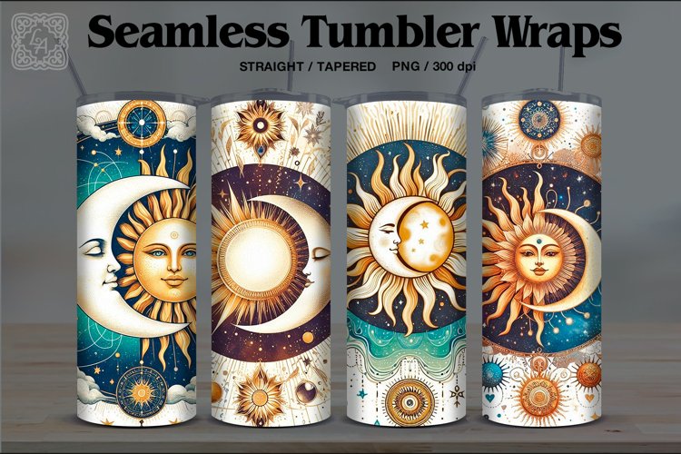 Day&Night Tumbler Sublimation, 20 oz Tumbler Wrap example image 1