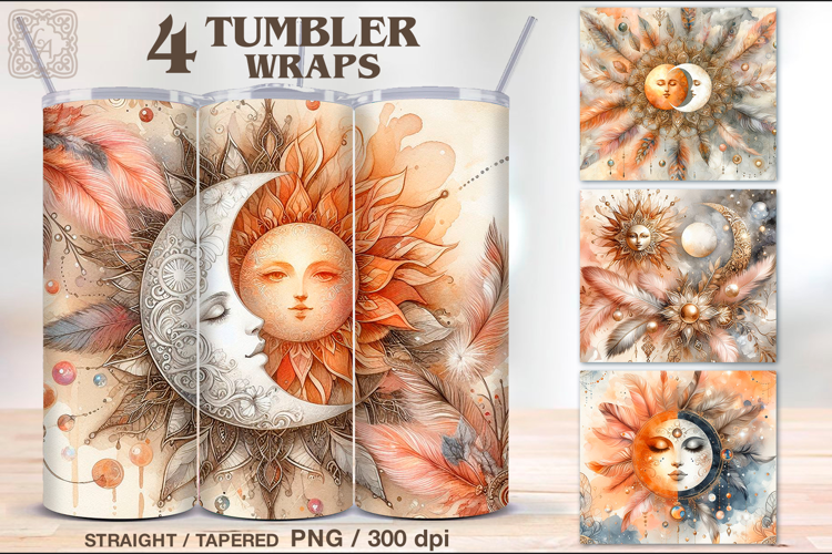 Day & Night Tumbler Sublimation, 20 oz Tumbler Wrap