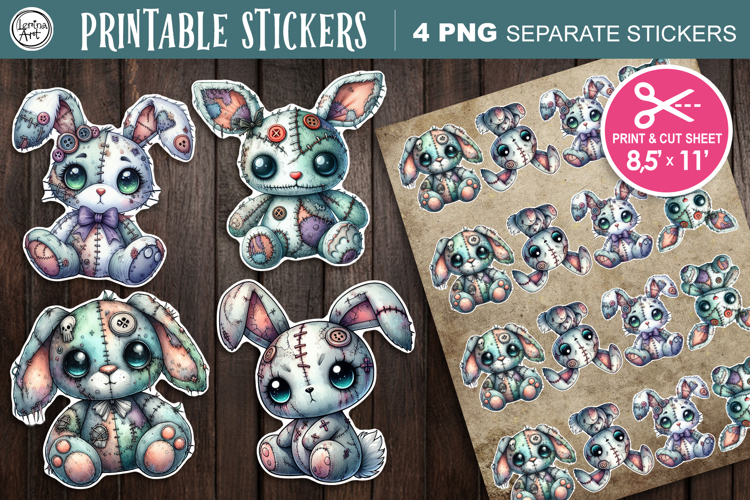 Zombie Toys. Halloween Stickers design PNG