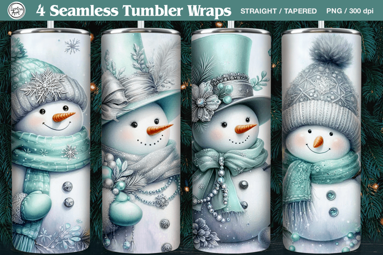 4Christmas Seamless Tumbler Wrap 20 oz