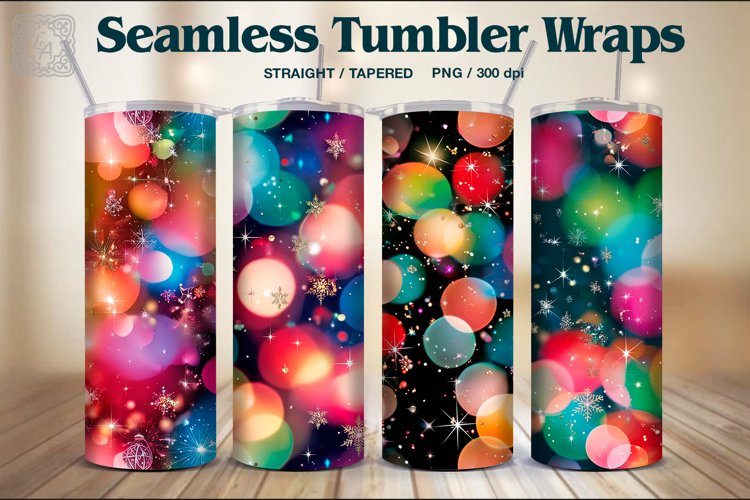 4 Christmas Seamless Tumbler Wrap 20 oz example image 1