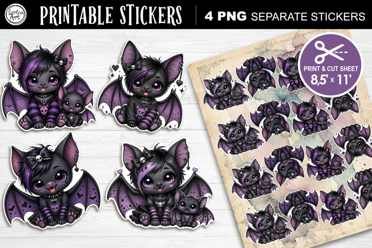 Cute Nightmare. Halloween Stickers design PNG