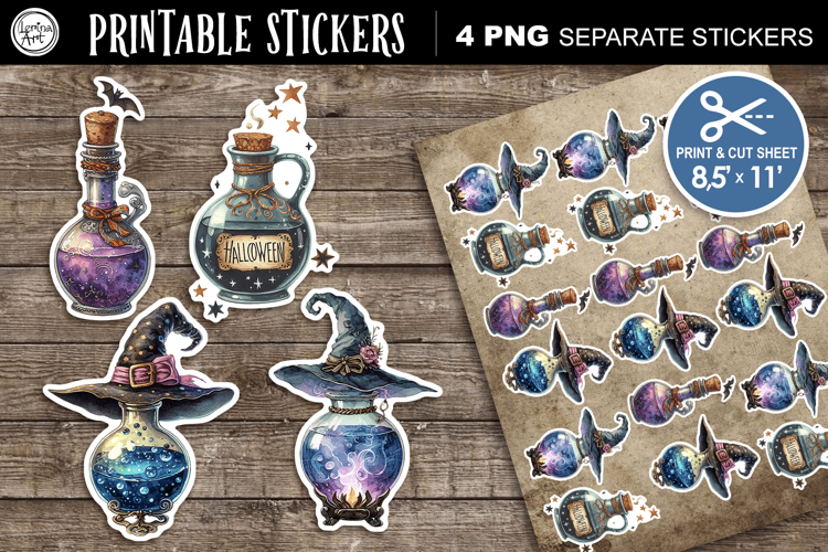 Magic Potion Stickers design PNG