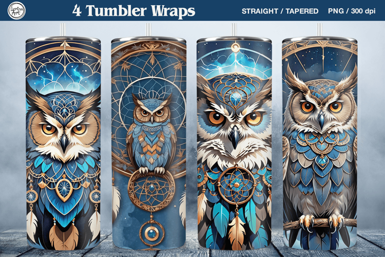 Owl Tumbler Sublimation, 20 oz Tumbler Wrap