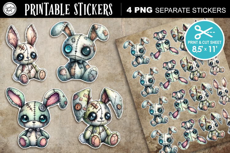 Zombie Toys. Halloween Stickers design PNG