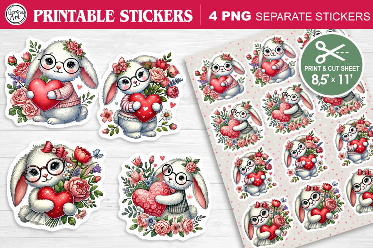 LOVE STICKER. Print & Cut Stickers 300 PNG