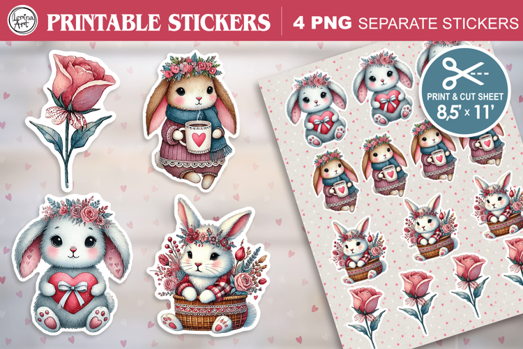 LOVE STICKER. Print & Cut Stickers 300 PNG