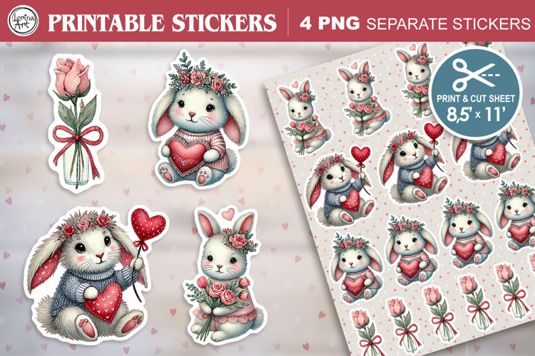 LOVE STICKER. Print & Cut Stickers 300 PNG